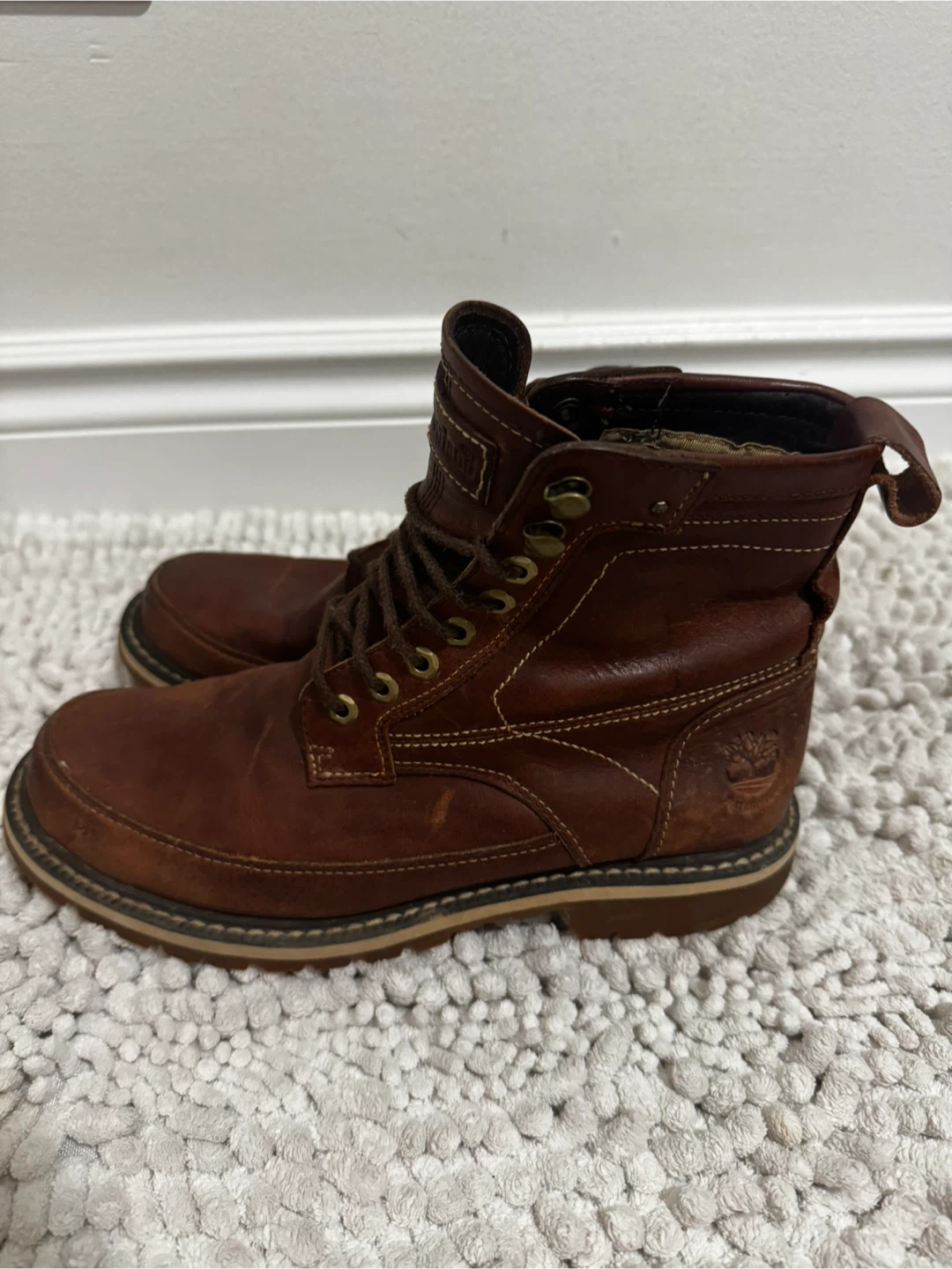 Timberland Brown Leather Boots - Size 7