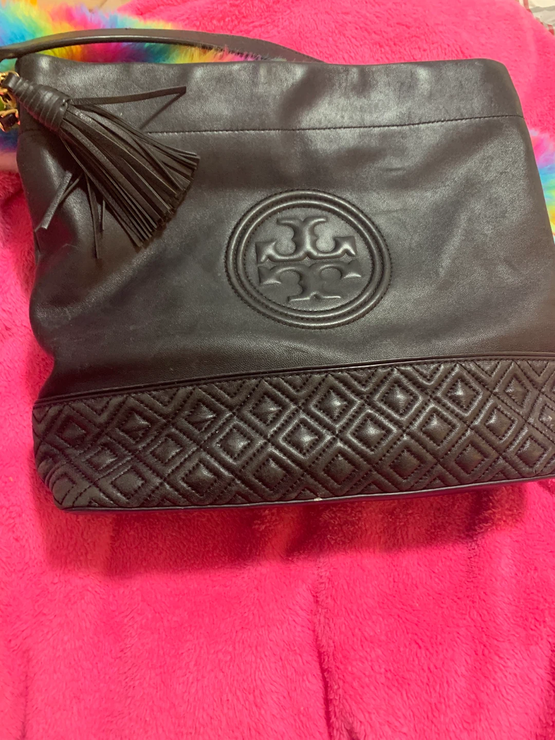 Tory Burch Black Leather Tote Bag - photo 2