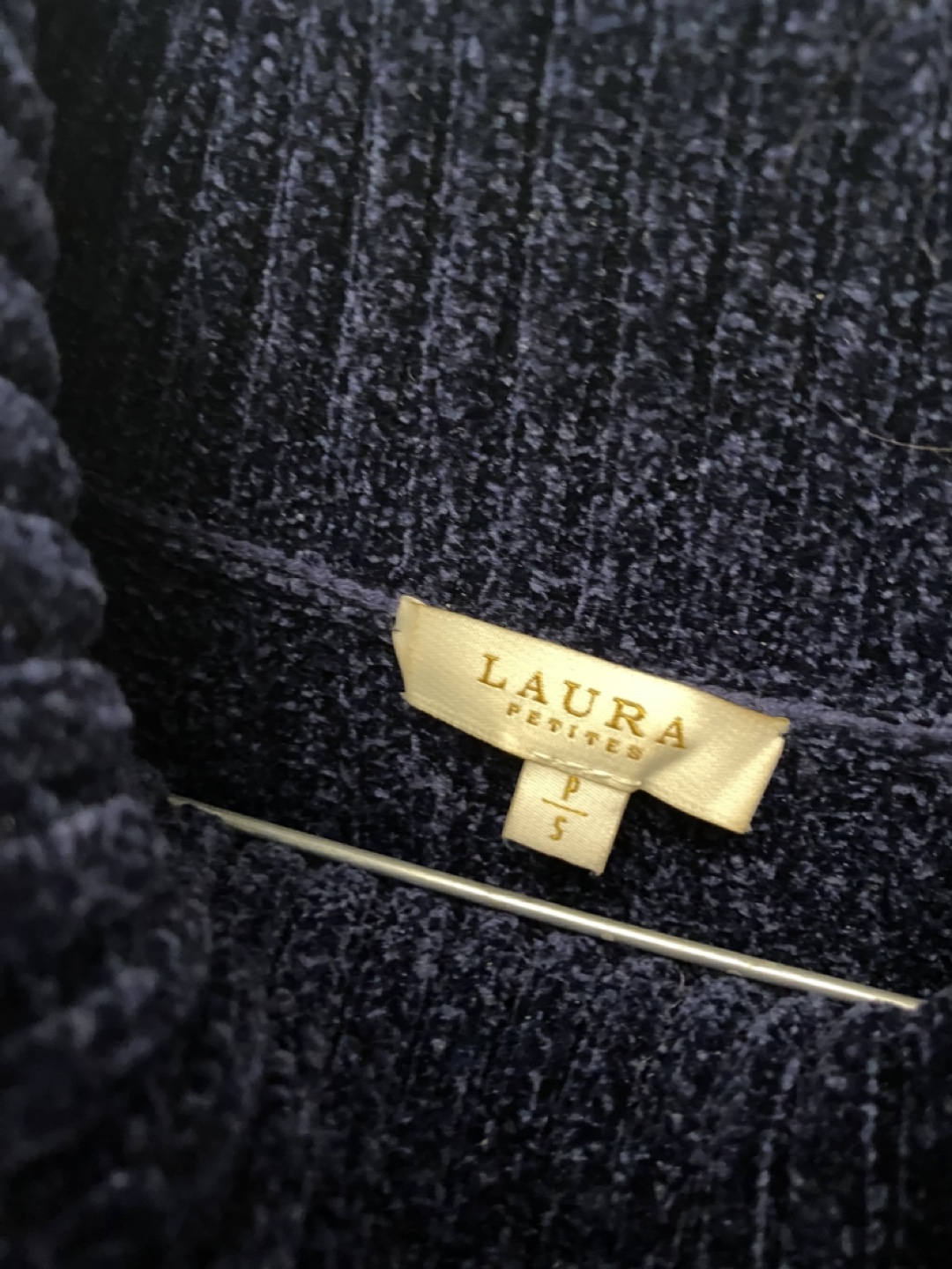 Laura Petites Navy Blue Turtleneck - Size P/S - photo 2