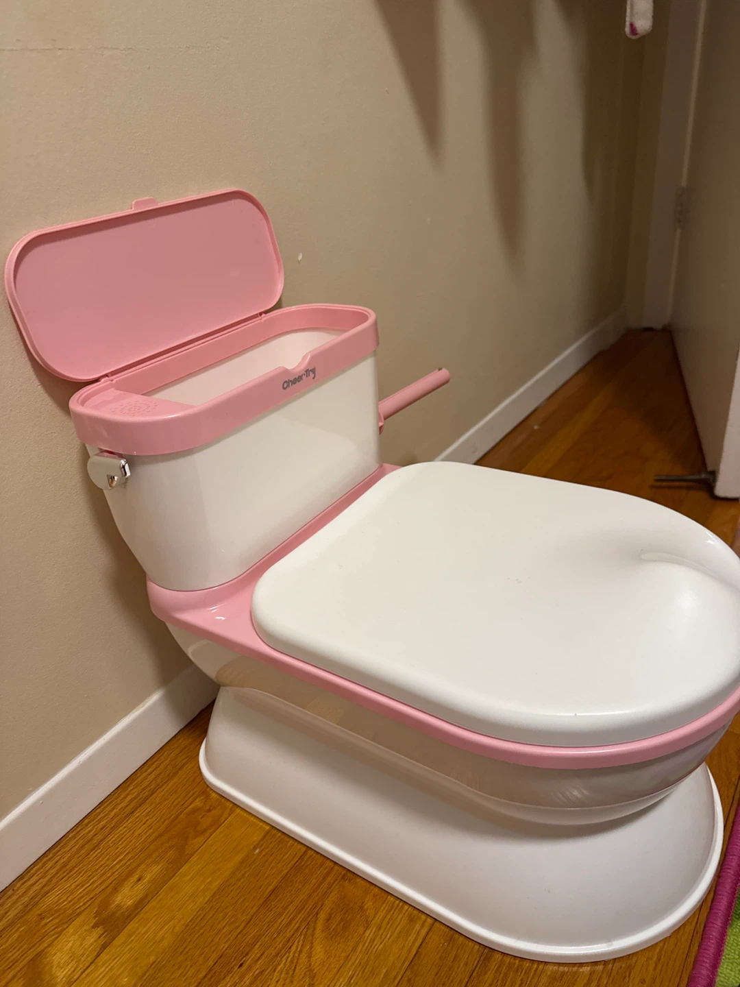 Cheer-Try Potty Training Toilet - Pink & White - photo 3