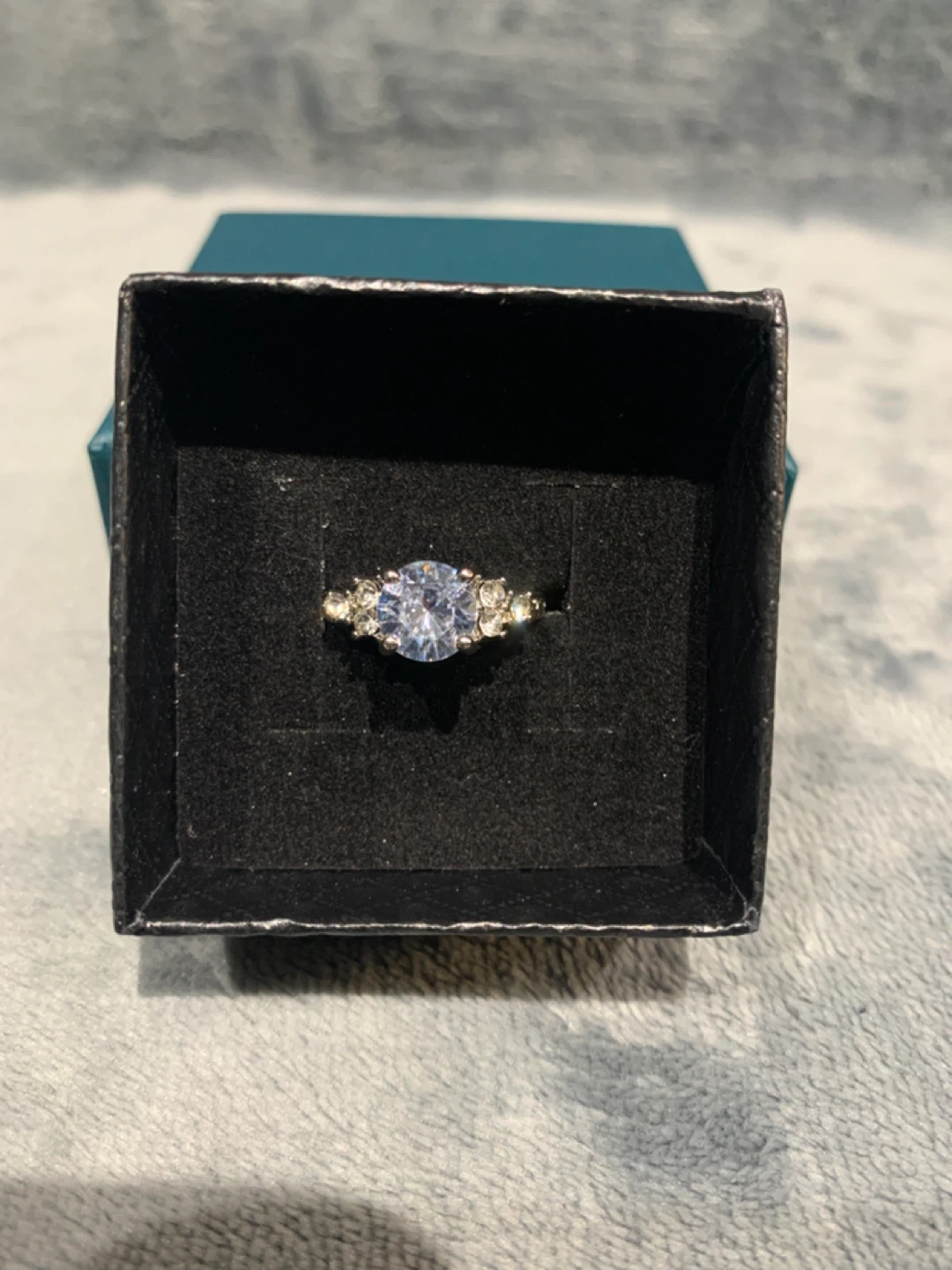 Silver Sparkly Ring Size 6 - photo 3