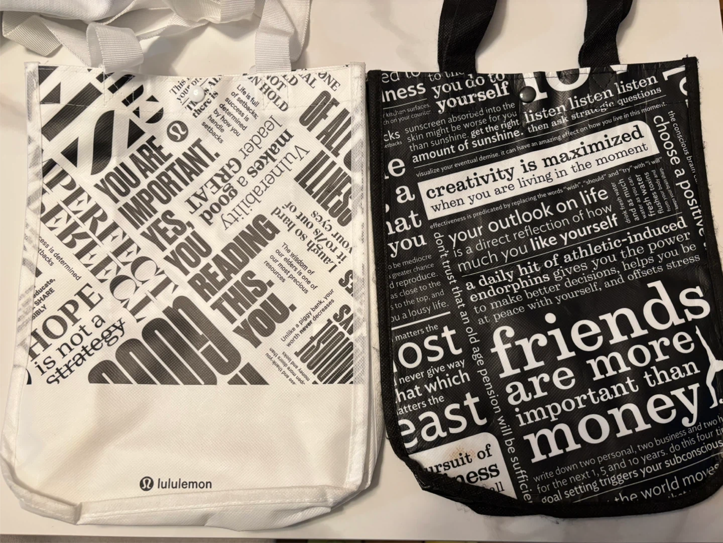 Lululemon Reusable Shopping Bags (2)