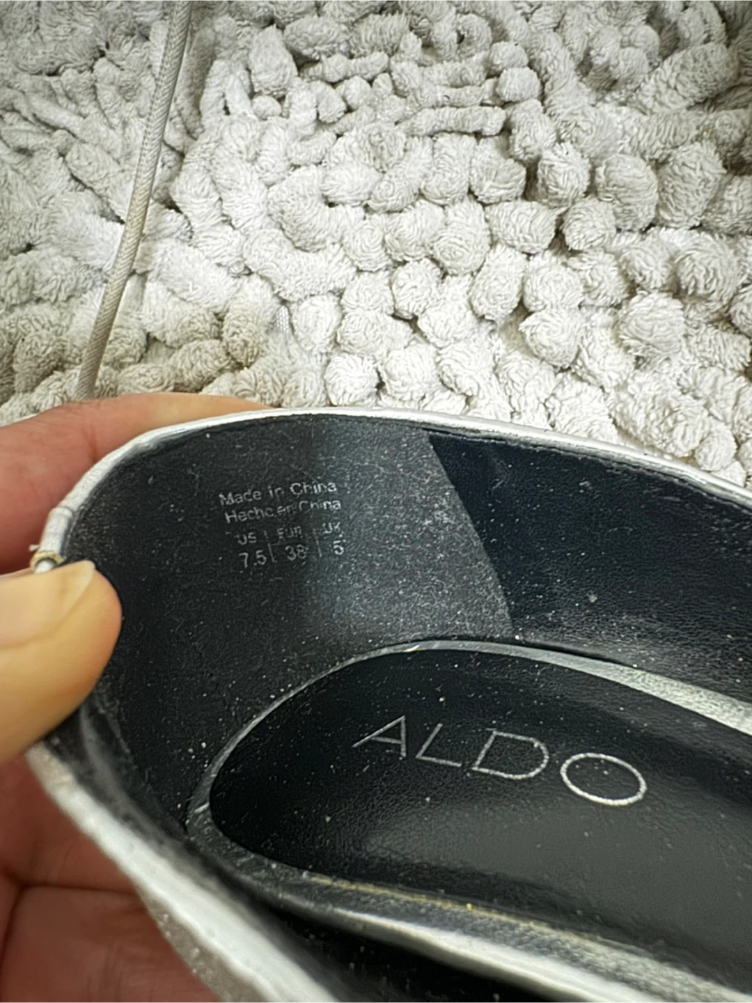 Aldo Silver Glitter Heels - Size 7.5 - photo 4