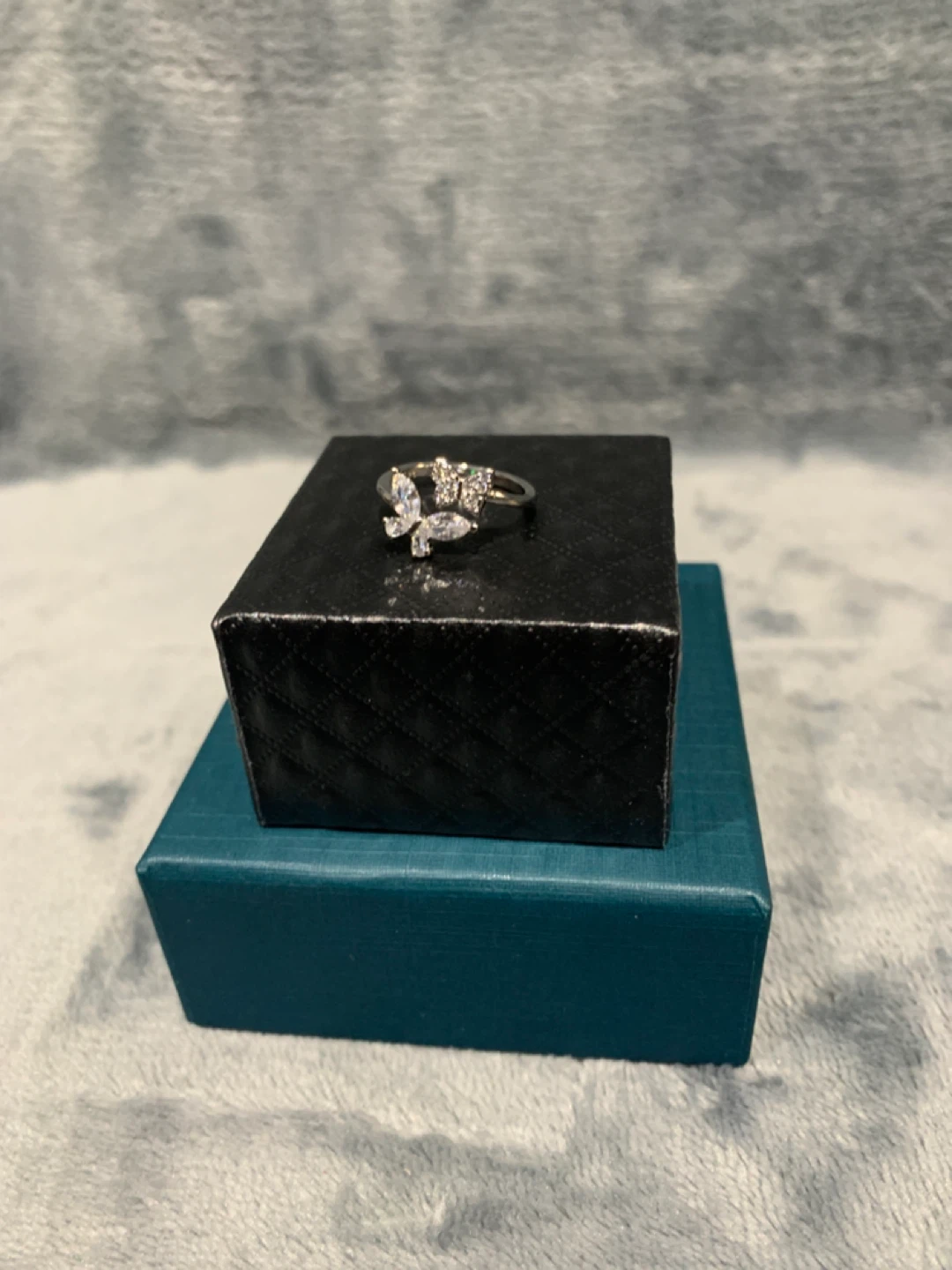 S925 Silver Butterfly Ring with Box Size 6