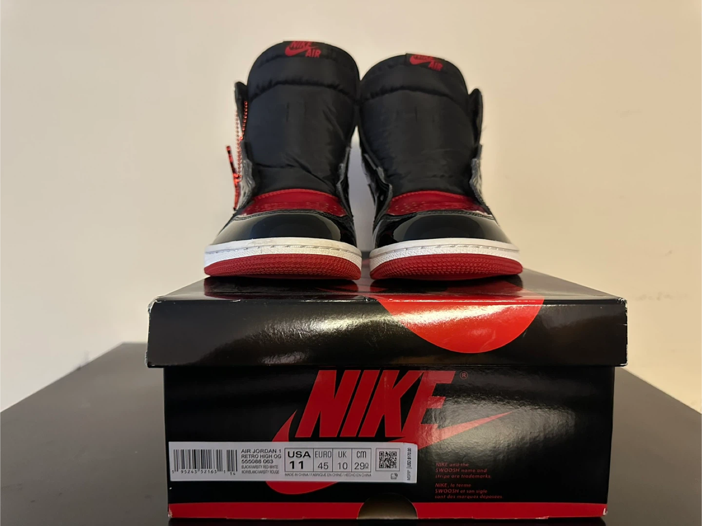 Nike Air Jordan 1 High OG Patent Bred Size 11 - photo 5