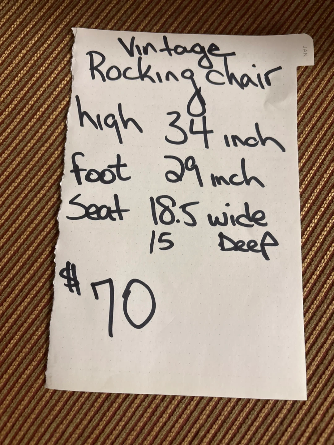 Vintage Rocking Chair - 34 inch High - photo 4