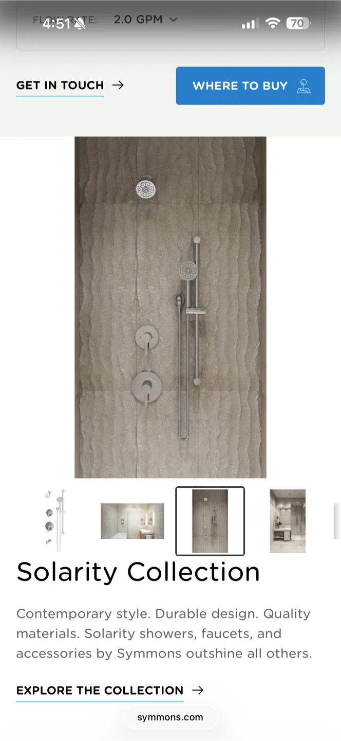Symmons Solarity Shower System Trim - New in Box! - photo 3