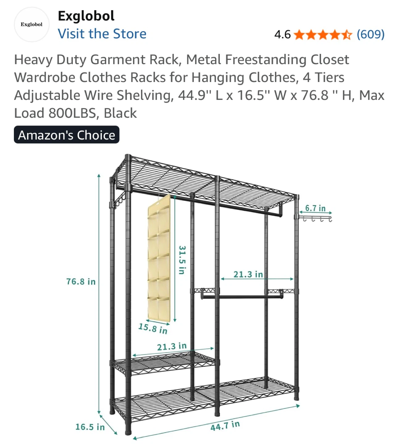 Heavy-Duty Garment Rack (like a new!) - photo 2