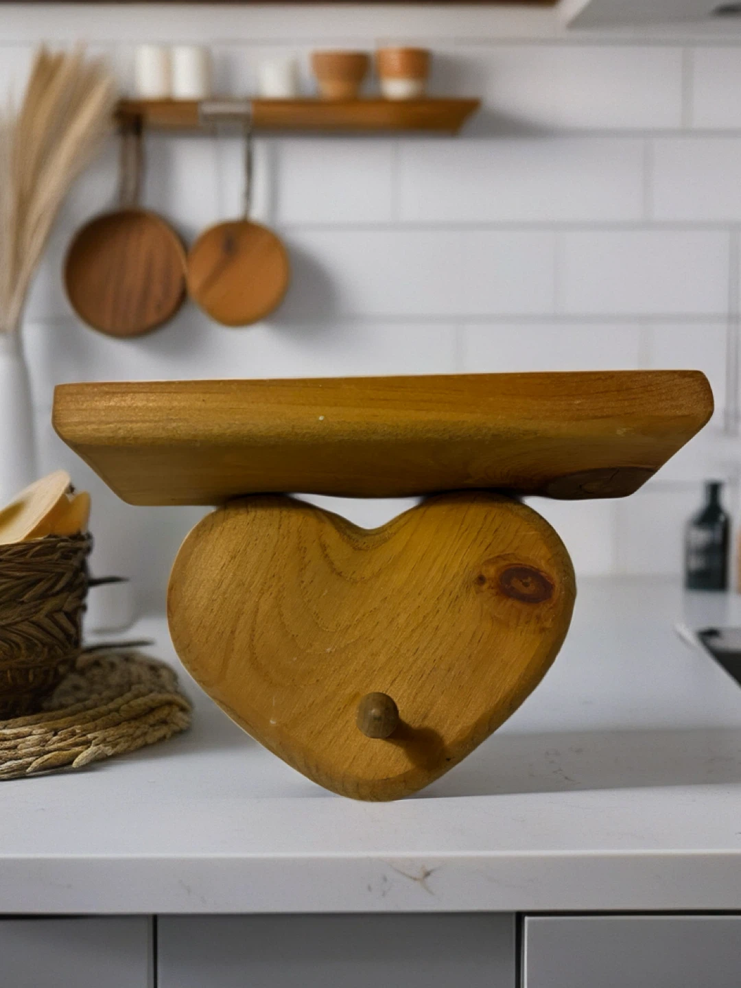 Wooden Heart Shelf