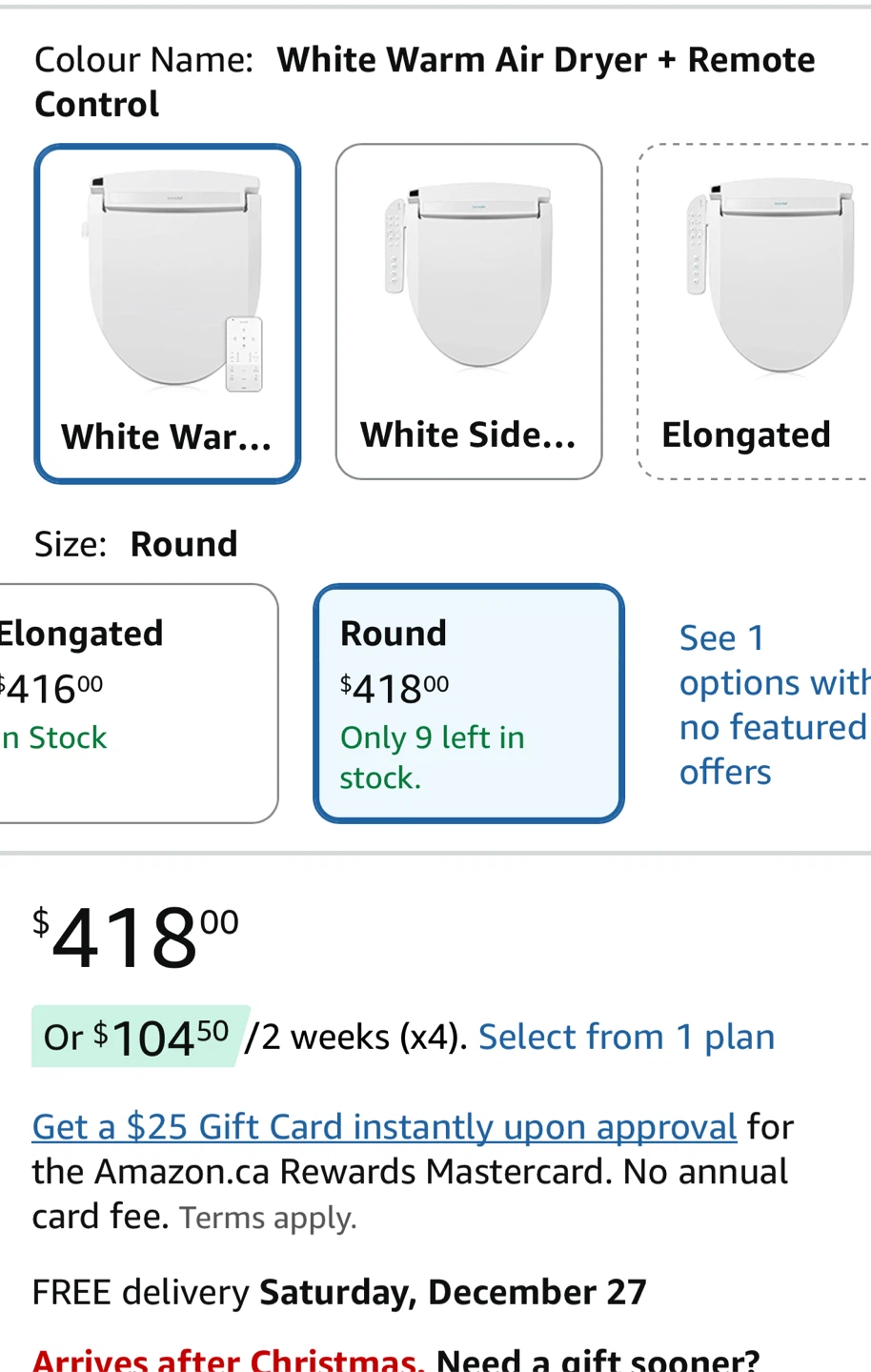 Brondell Swash LE99 Advanced Bidet Toilet Seat - Round White - photo 3