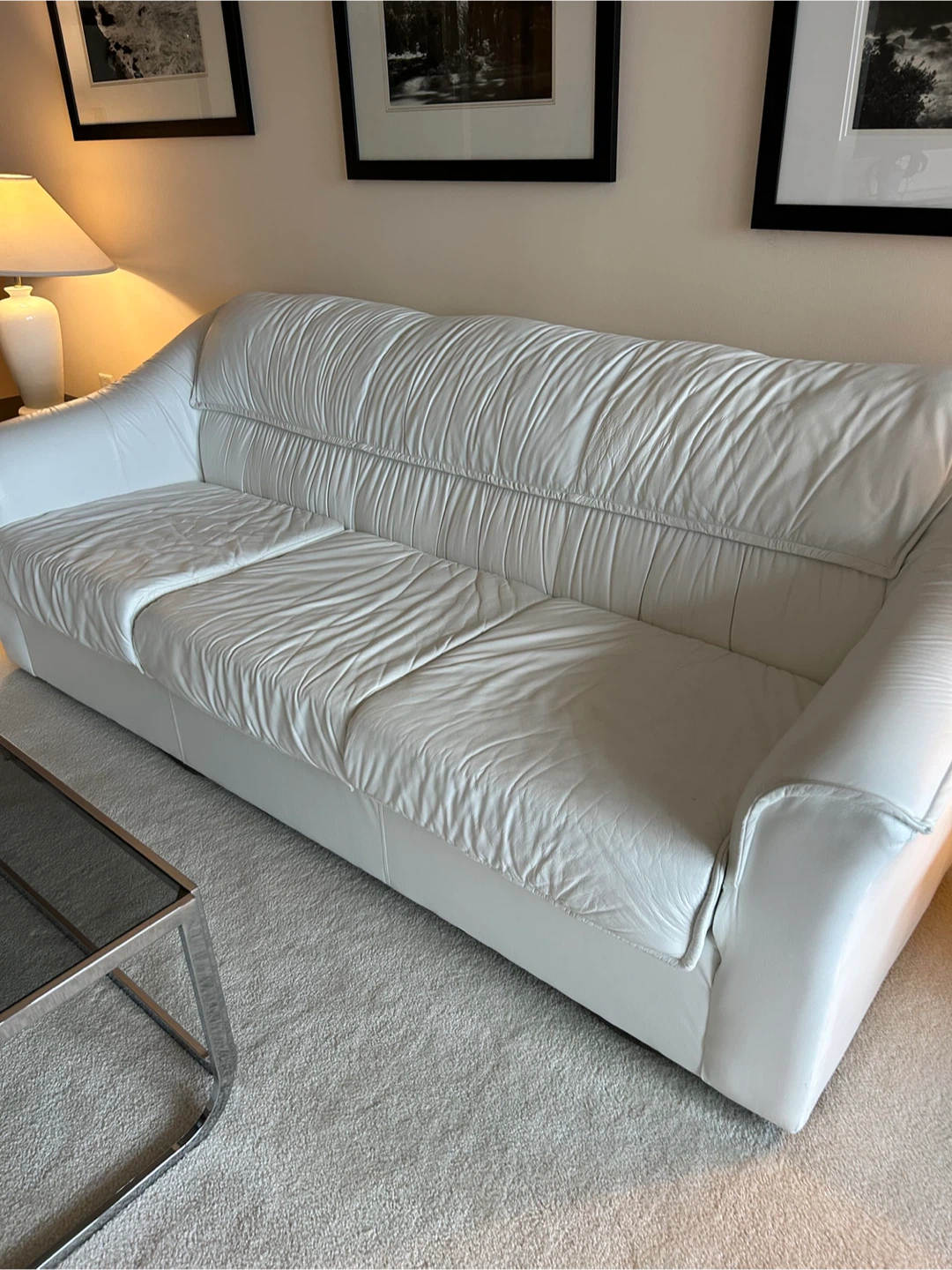 White Leather Sofa and love seat