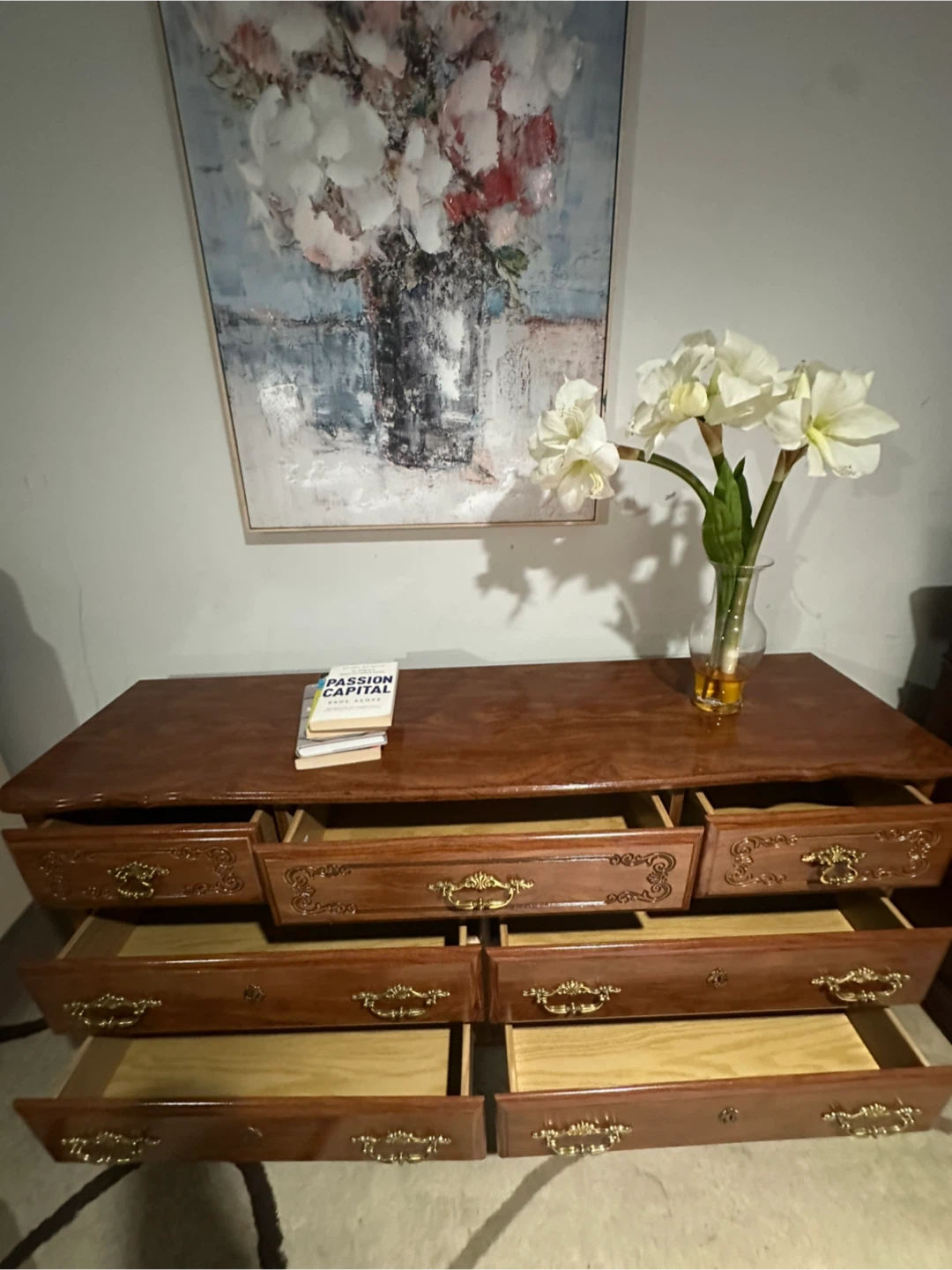 Wood Dresser with Gold Handles - photo 3