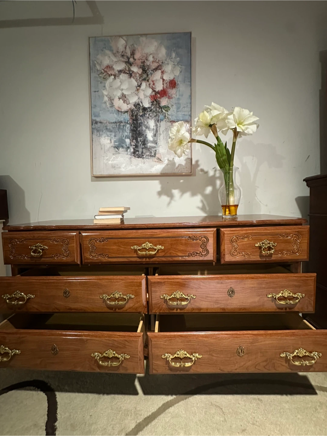 Wood Dresser with Gold Handles - photo 2