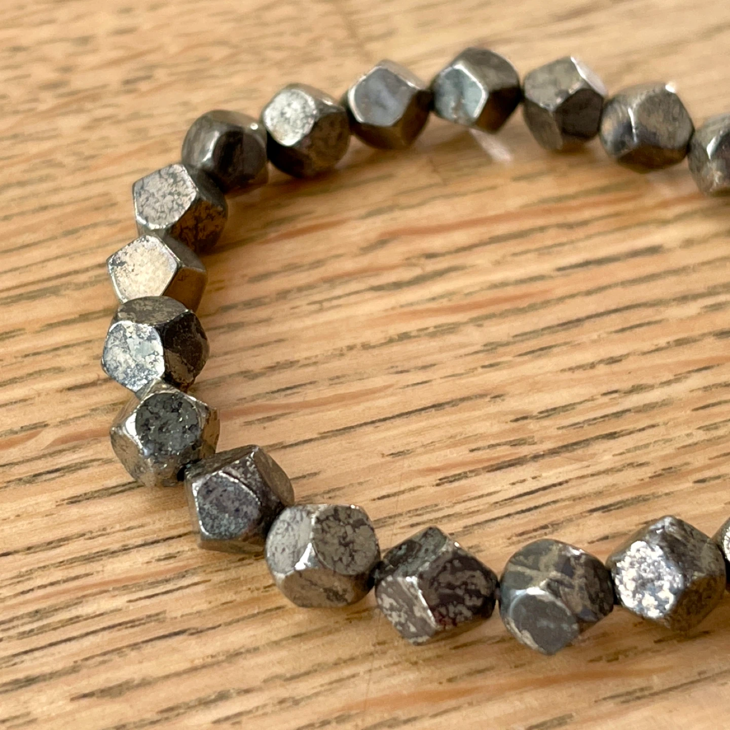 Faceted Pyrite bracelet
