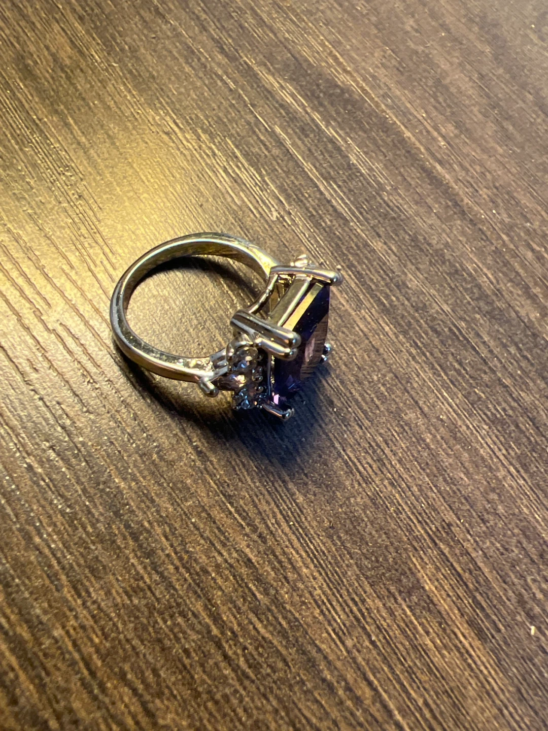 Purple Stone Ring 925 silver - photo 3