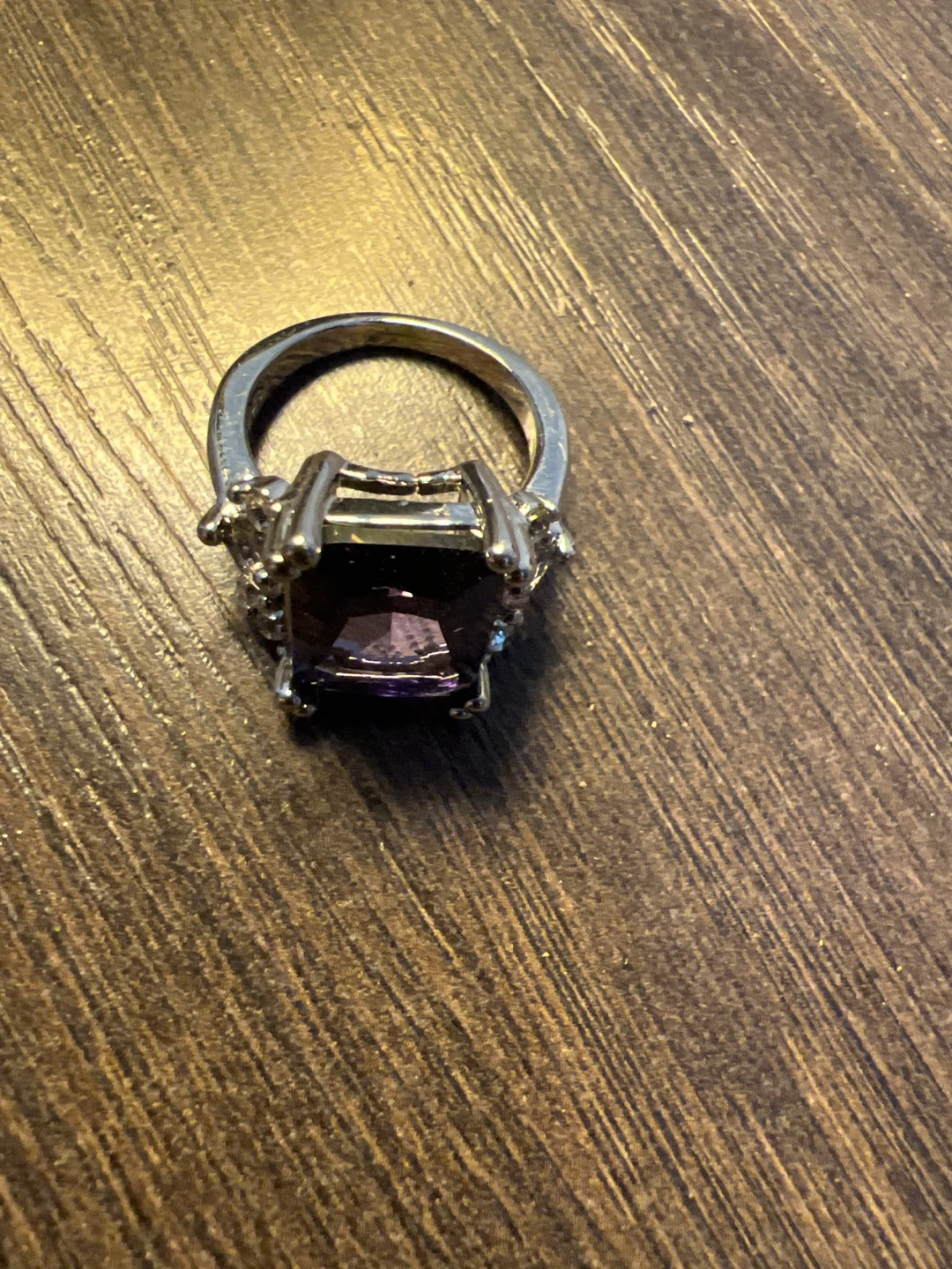 Purple Stone Ring 925 silver