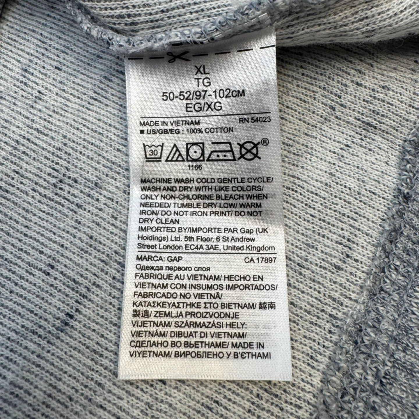 GAP Men’s Long Sleeve Henley Shirt XL Gray New With Tag - photo 4