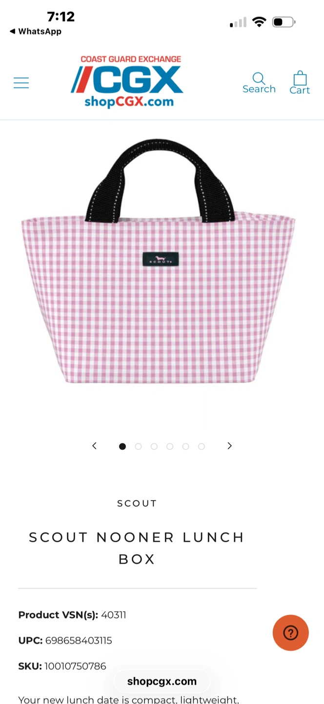 Scout Nooner Lunch Box - Pink Gingham - photo 2