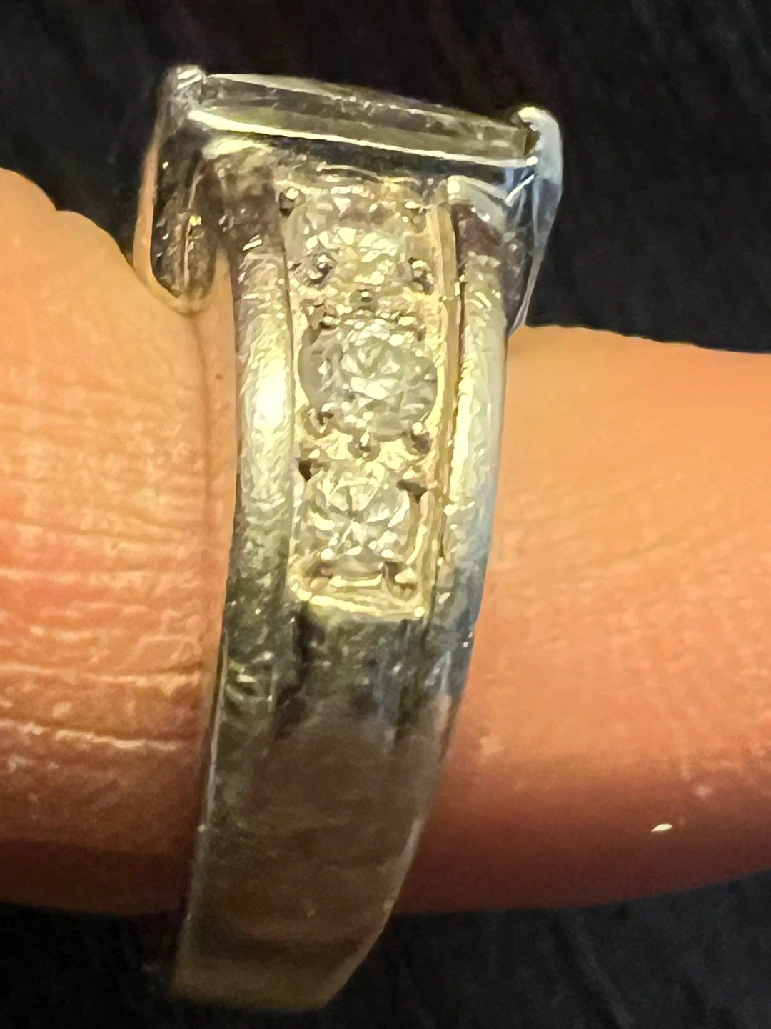 Silver Ring with Square Stone - photo 2