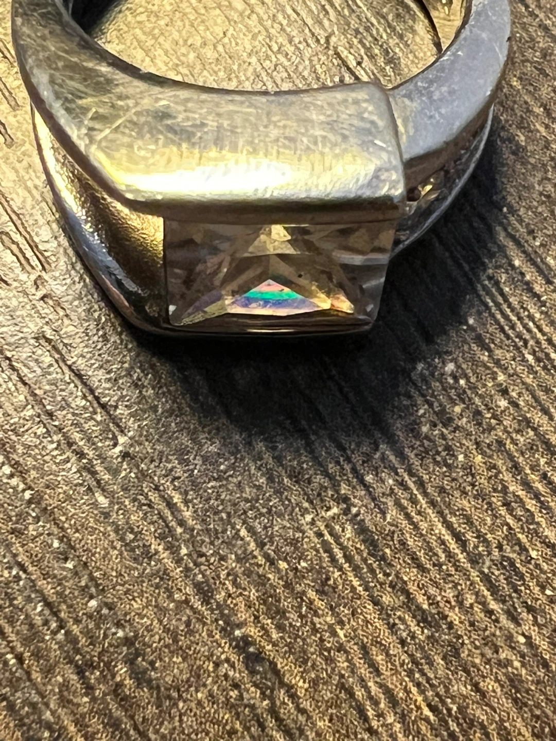 Silver Ring with Square Stone - photo 4