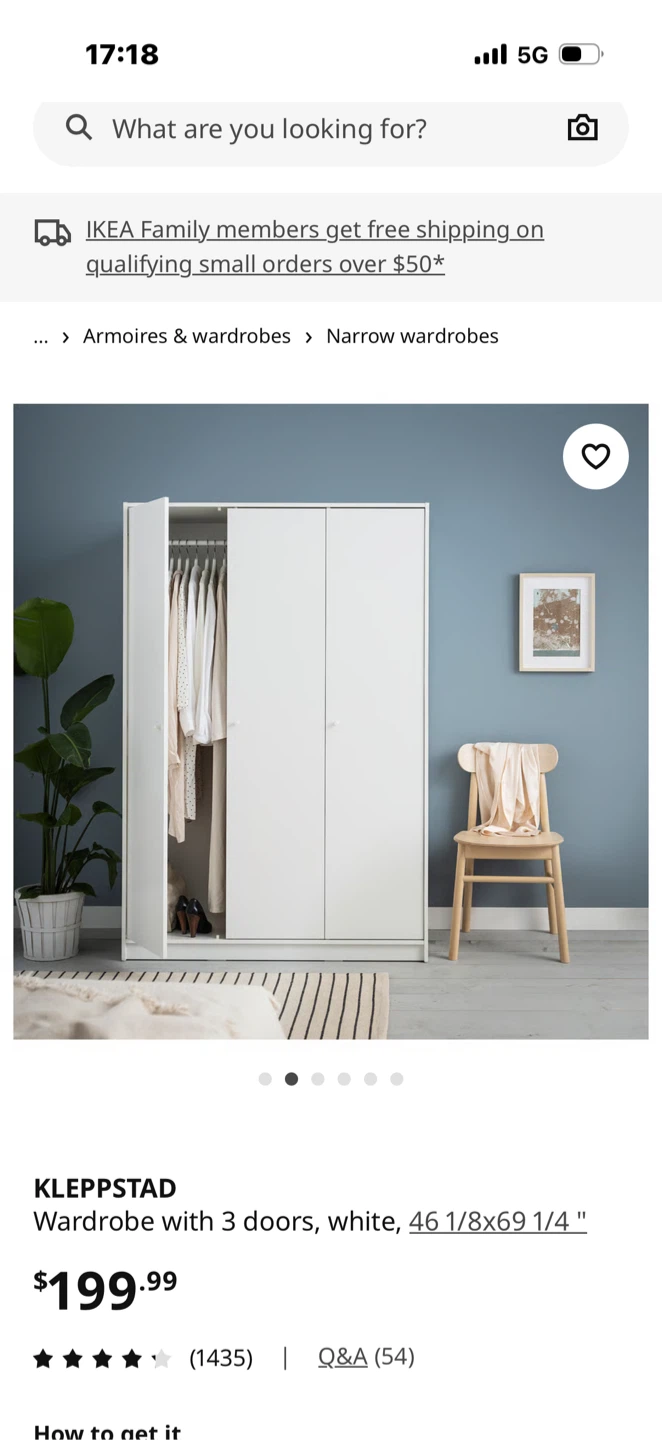 IKEA Kleppstad Wardrobe - White - photo 2