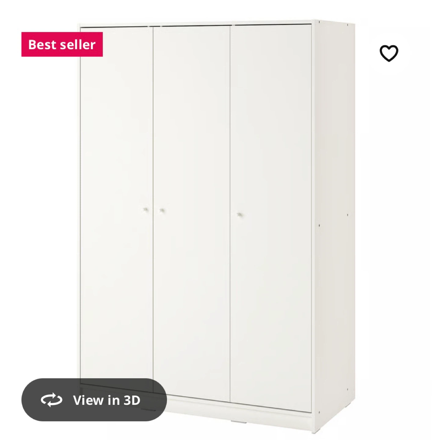IKEA Kleppstad Wardrobe - White