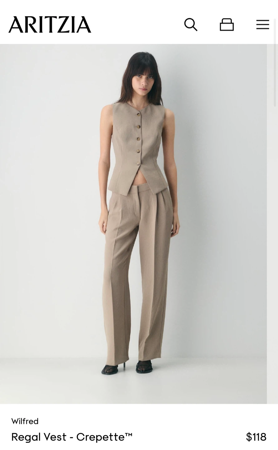 Wilfred Regal Vest (buttoned) Aritzia