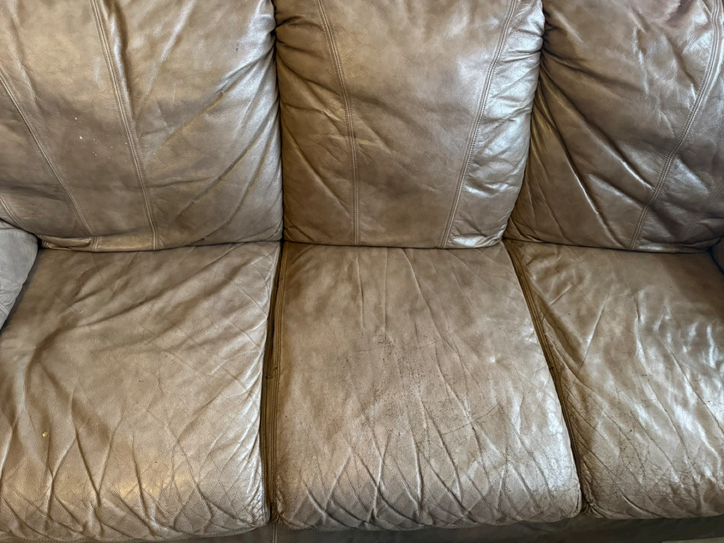 Leather Sofa - Brown - photo 3