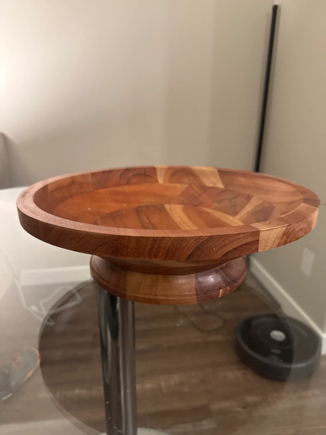 Wooden Footed Bowl