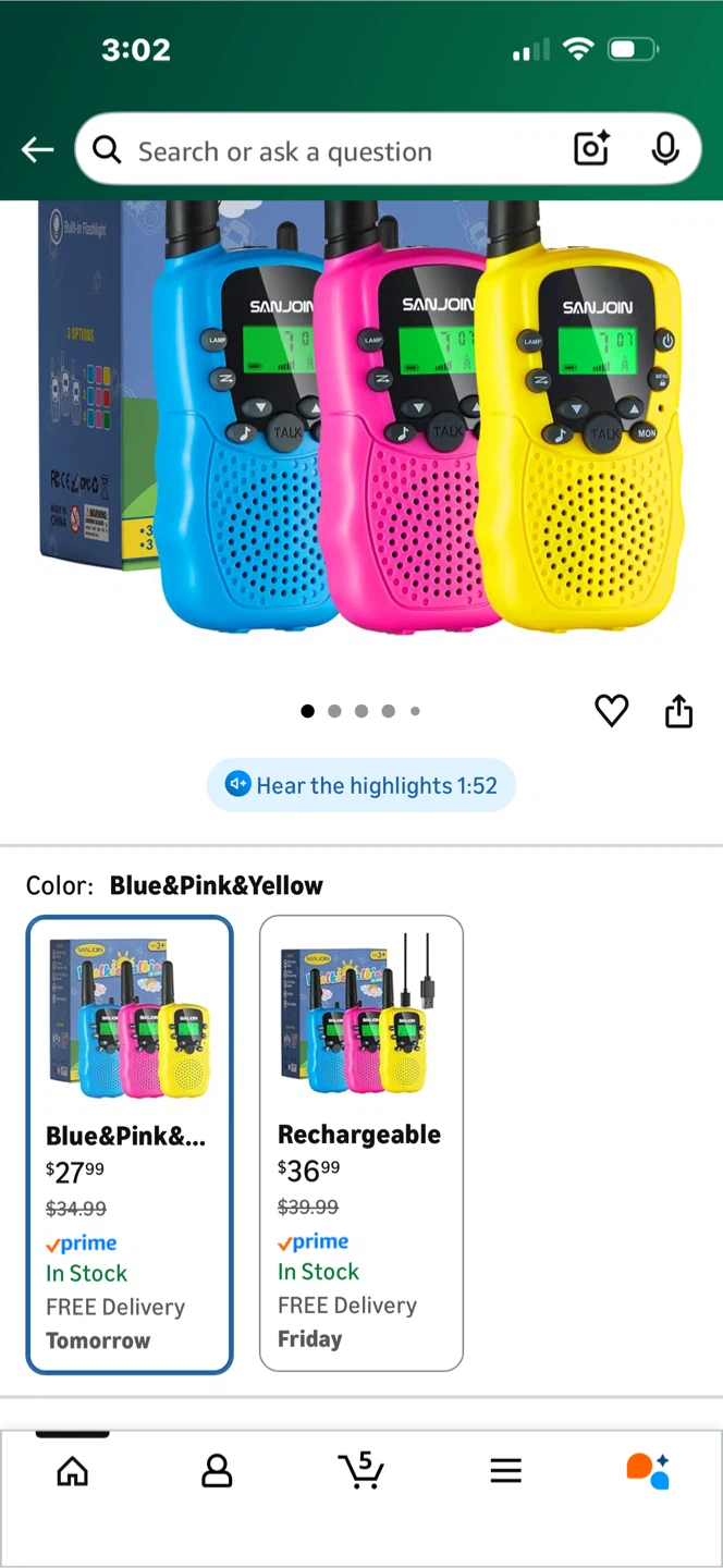Each $20  Walkie Talkies - Blue, Pink & Yellow - photo 5