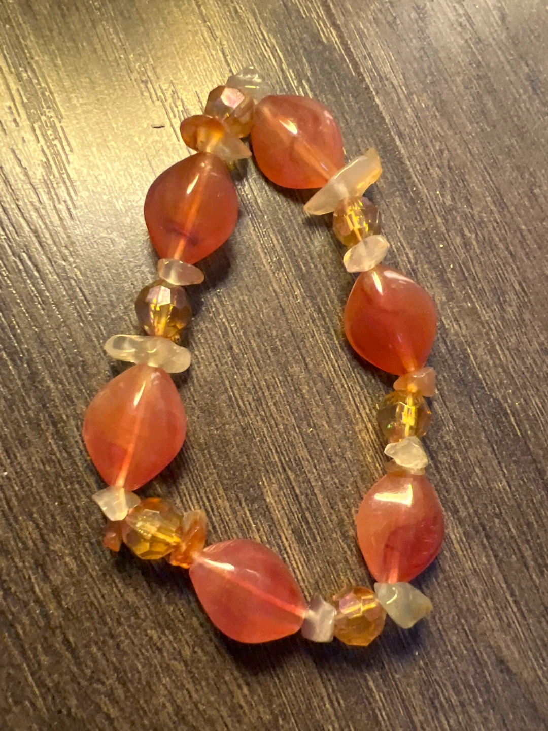 Orange & Yellow Beaded Bracelet
