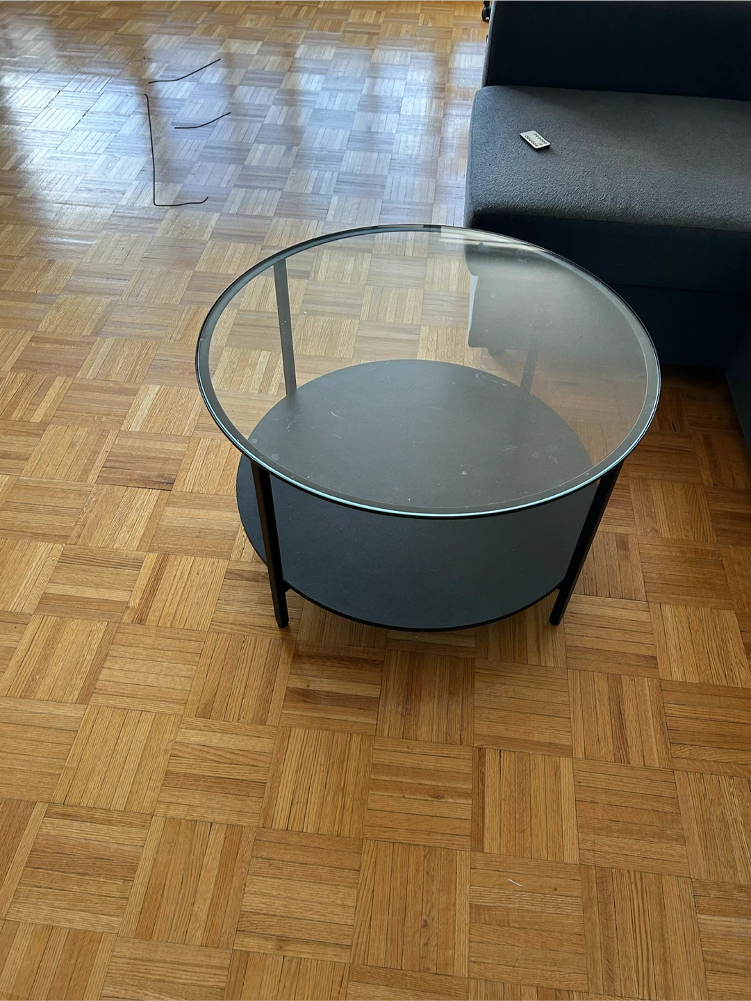 Round Glass Top Coffee Table