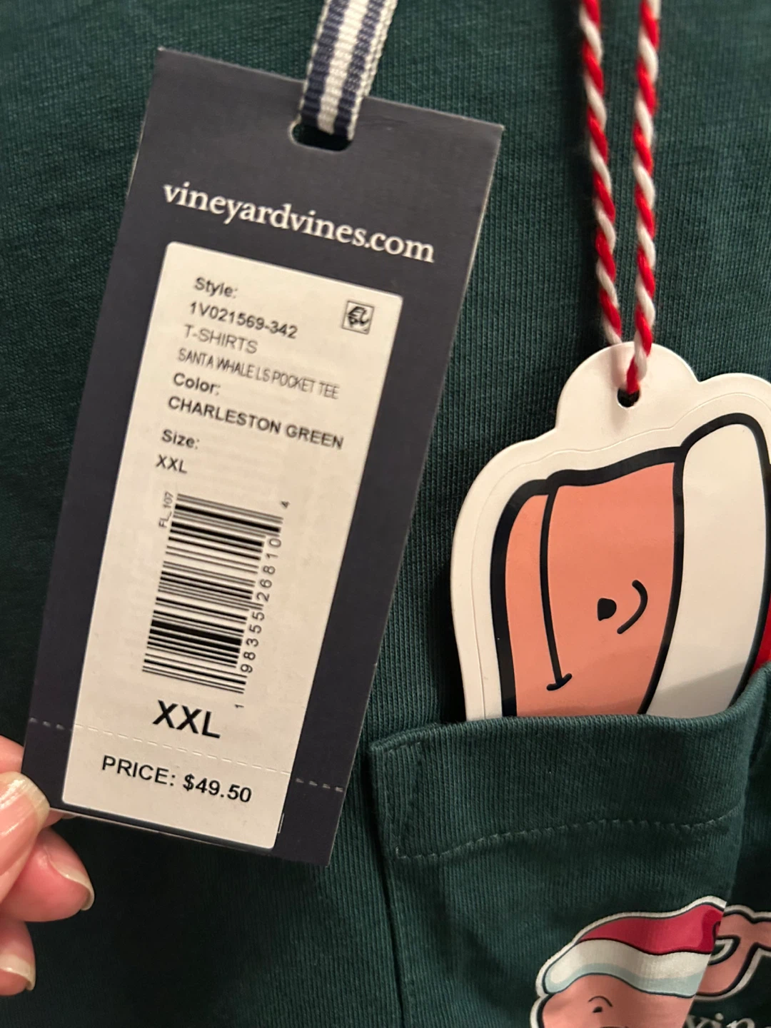 Vineyard Vines XXL Charleston Green Merry Christmas Tee - photo 4