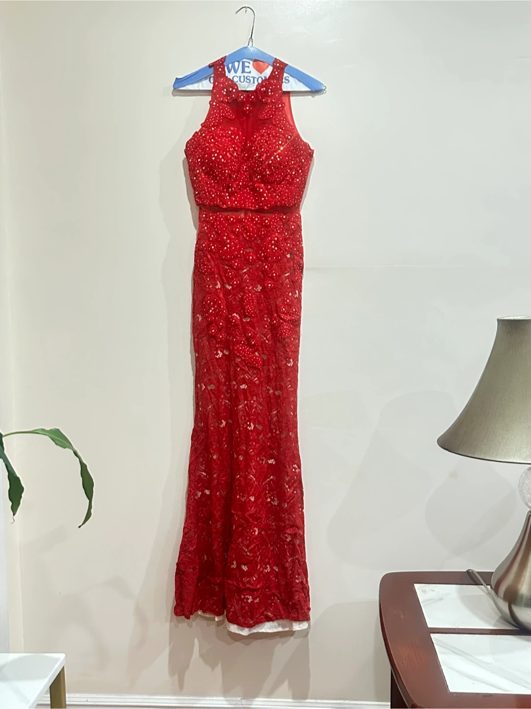 Anny Lee Red Lace Formal Dress - Size S - photo 3