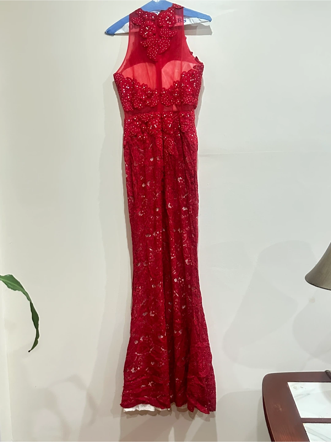 Anny Lee Red Lace Formal Dress - Size S - photo 4
