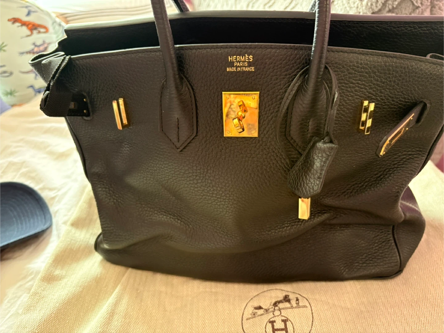 Hermès Black Leather Birkin Bag