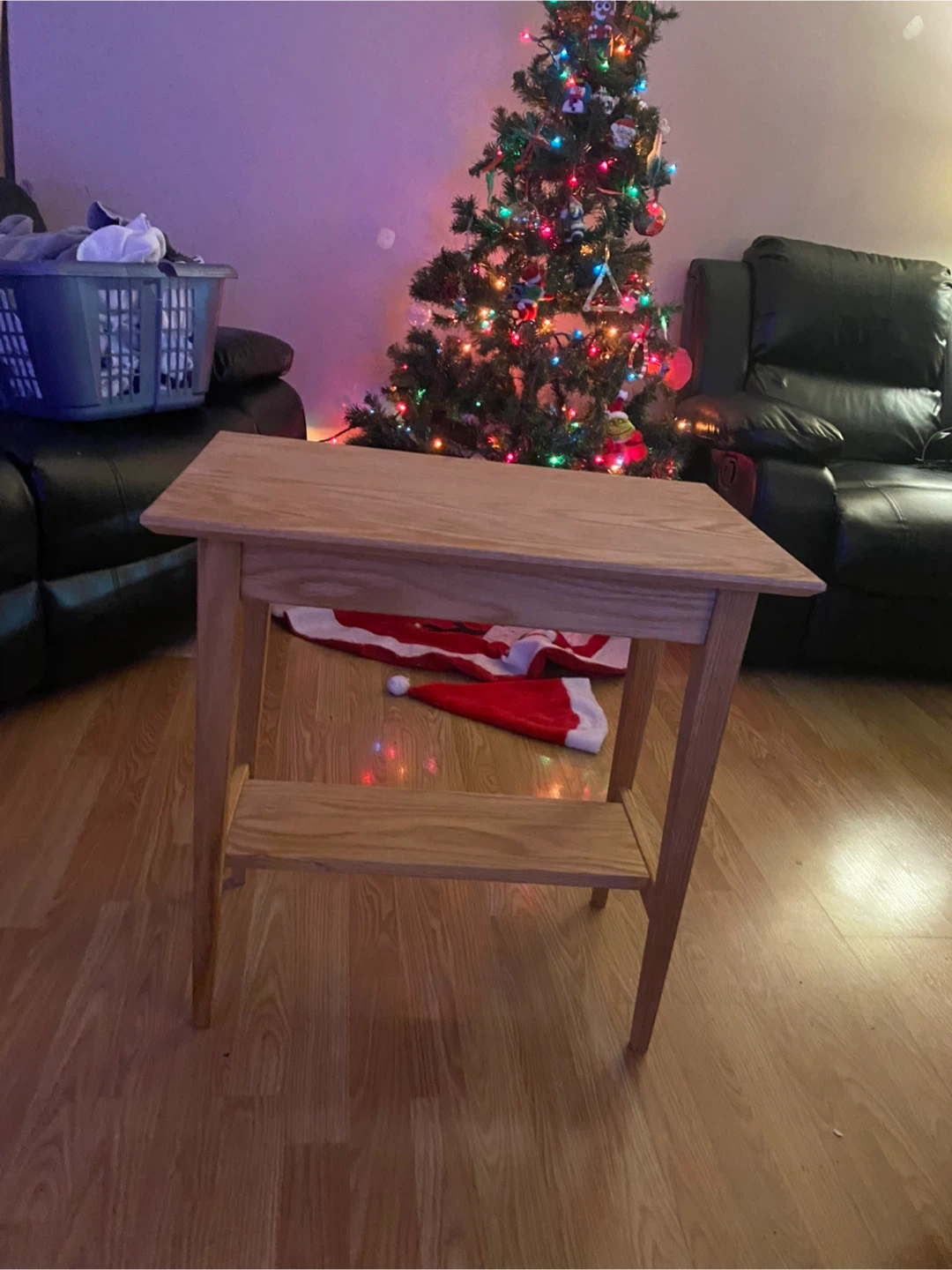 Hand Made Oak Side Table - photo 2