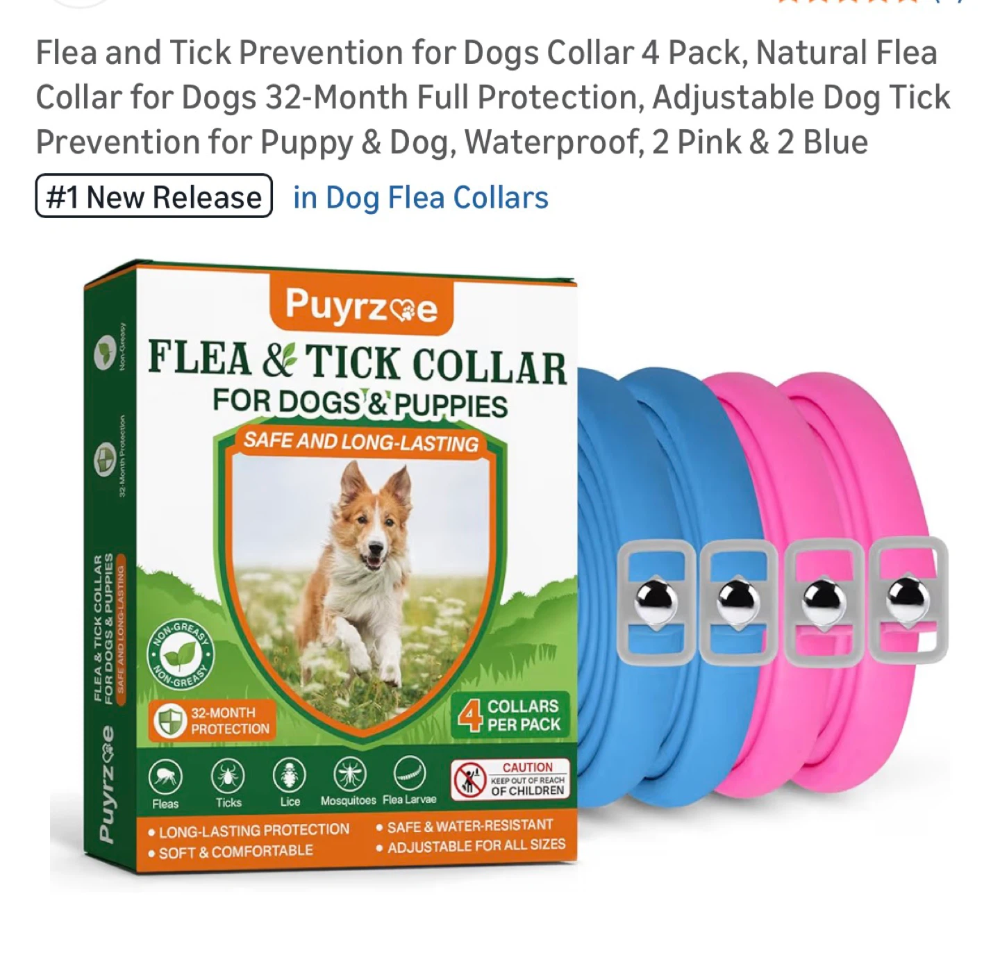 Brand New Flea & Tick Collar 4-Pack for Dogs