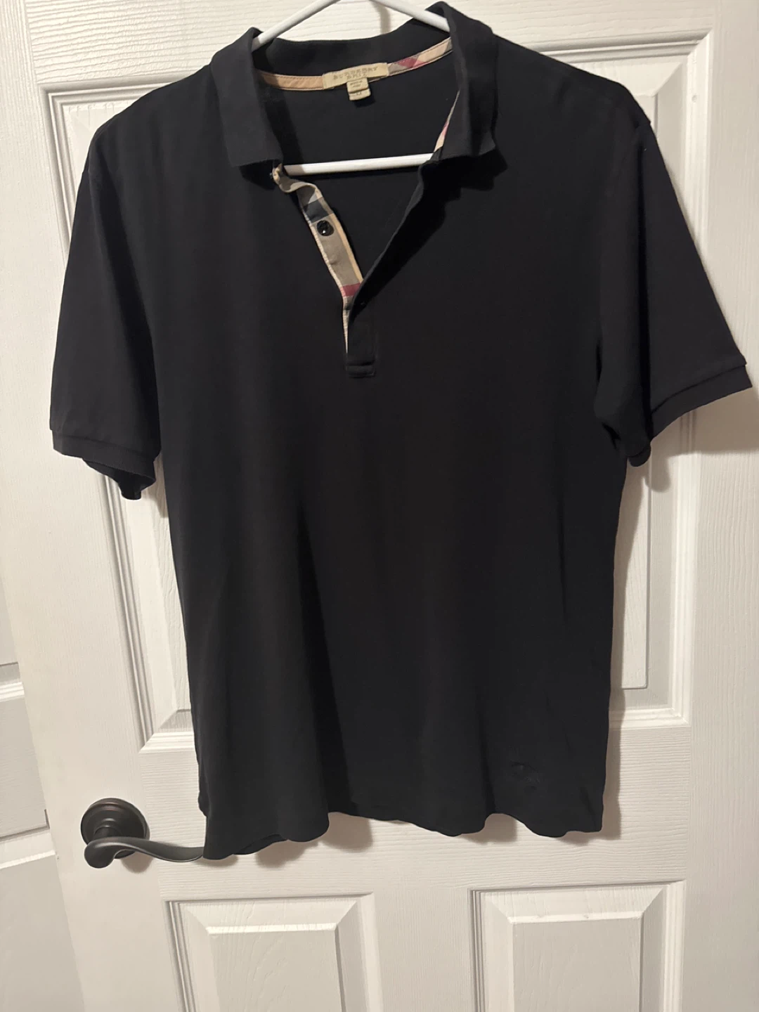 Burberry Black Polo Shirt - Size M