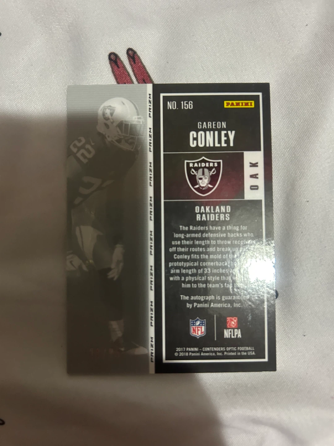 Gareon Conley Rookie Ticket Football Card - photo 2