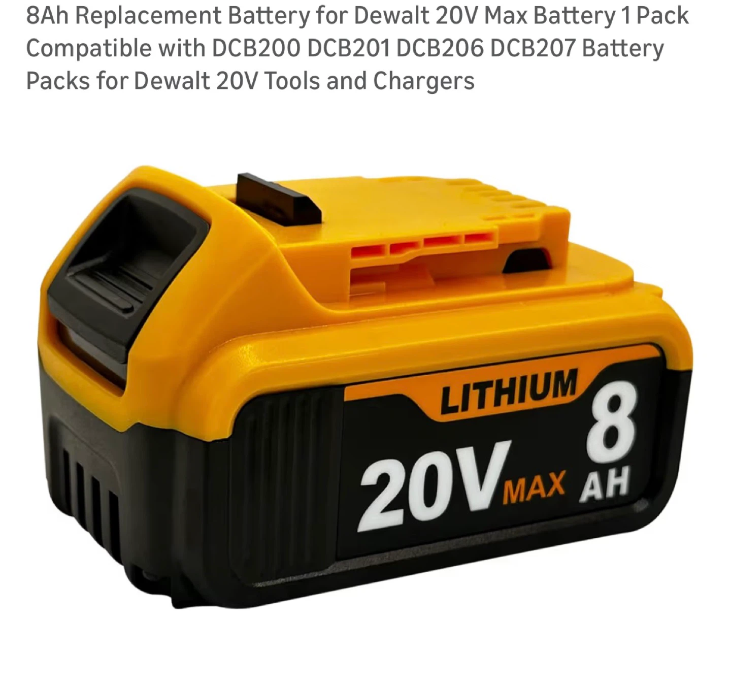 Brand New 20V Max 8Ah Replacement Battery