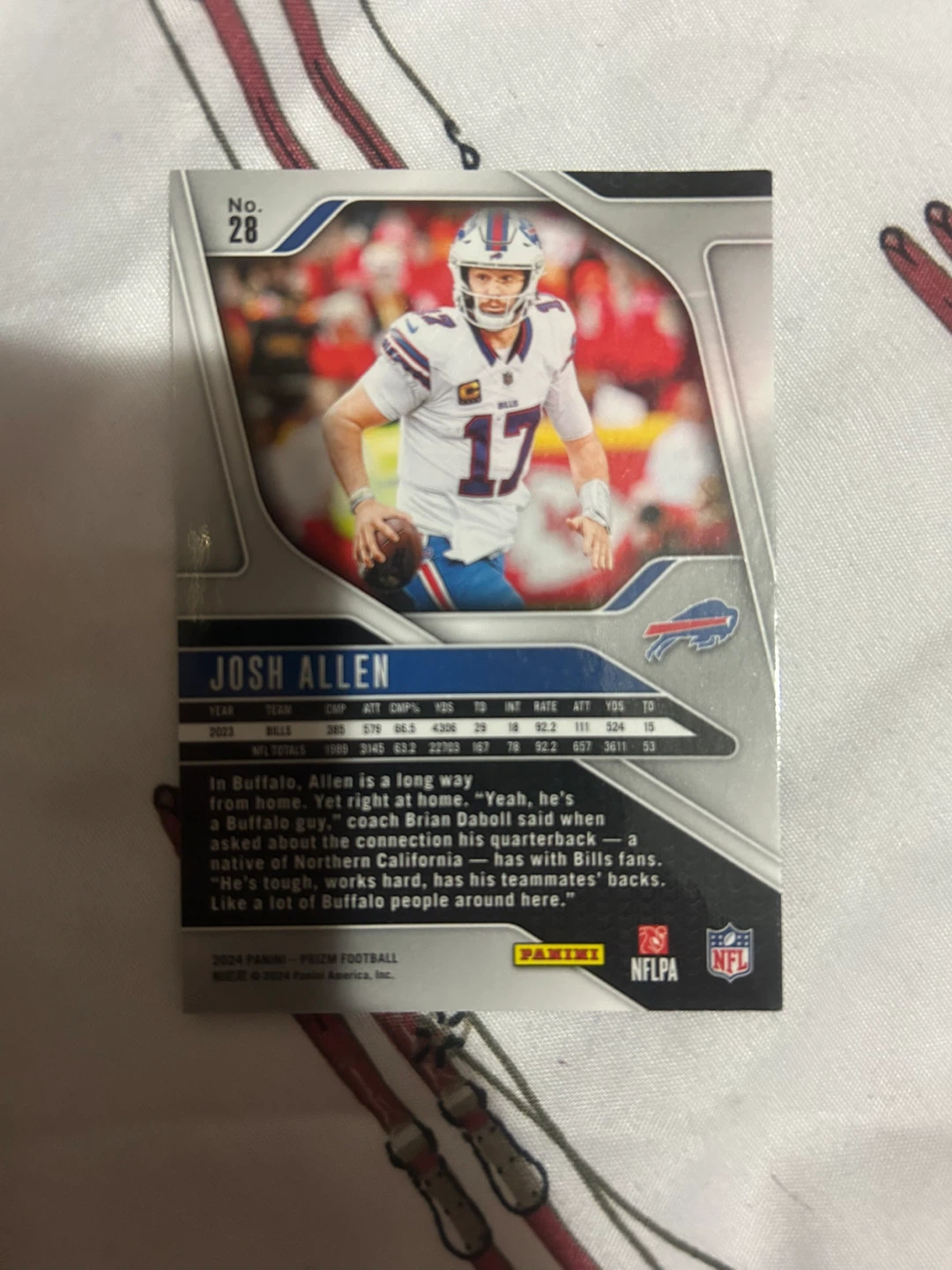 Josh Allen Panini Prizm Football Card - photo 2