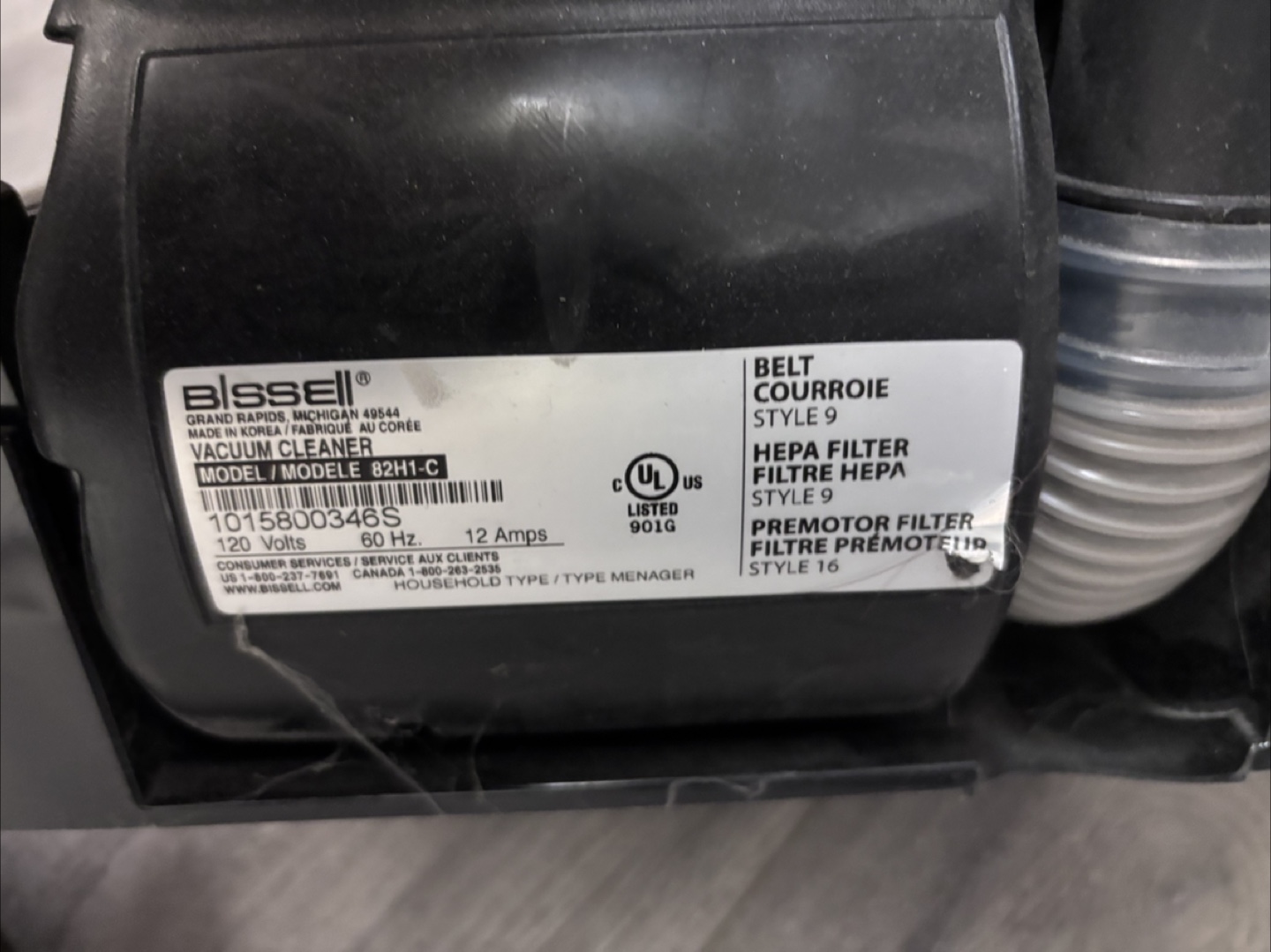 Bissell 82H1-C Vacuum Cleaner - photo 3