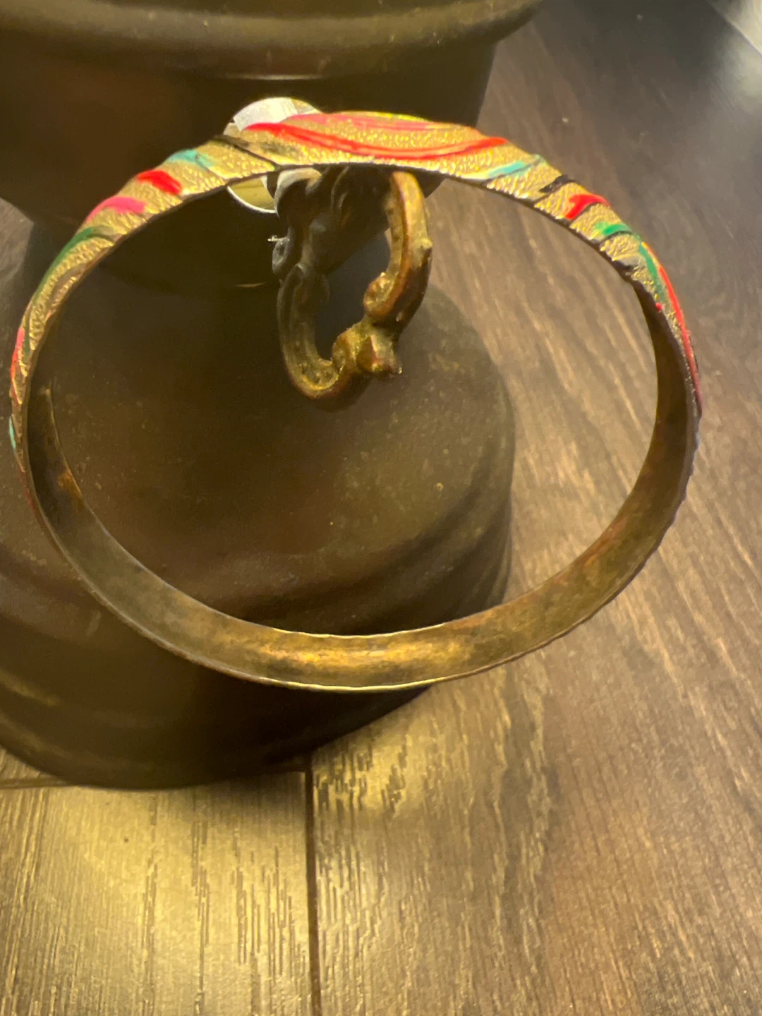 Vintage Brass Bangle Bracelet - photo 2