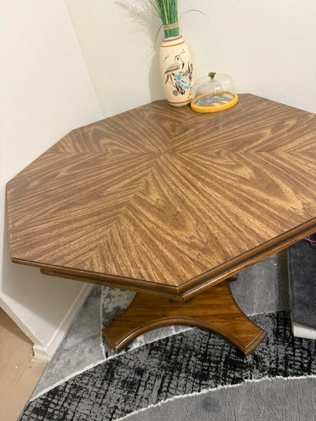 Octagon Wooden Accent Table - photo 4