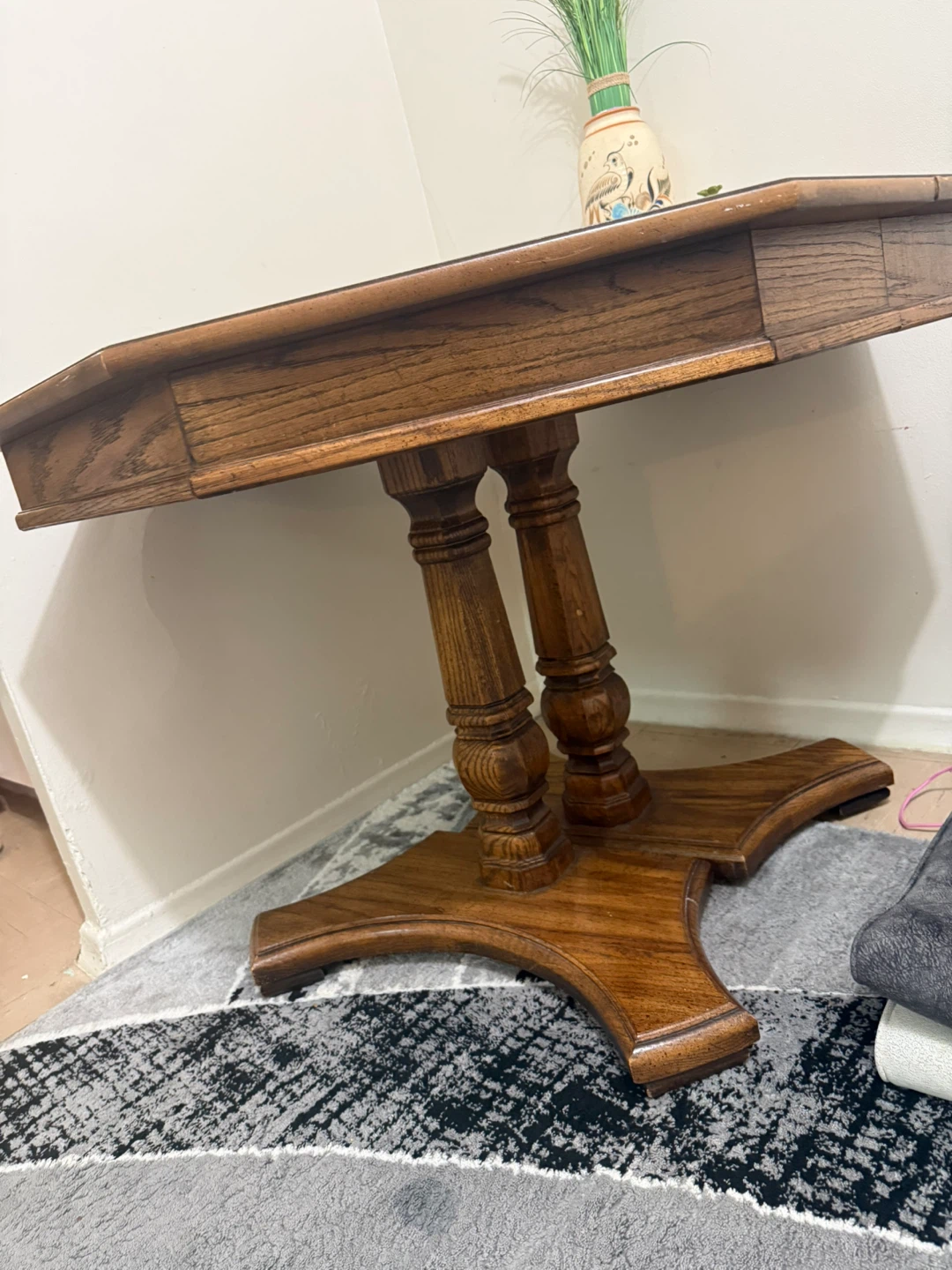 Octagon Wooden Accent Table - photo 3