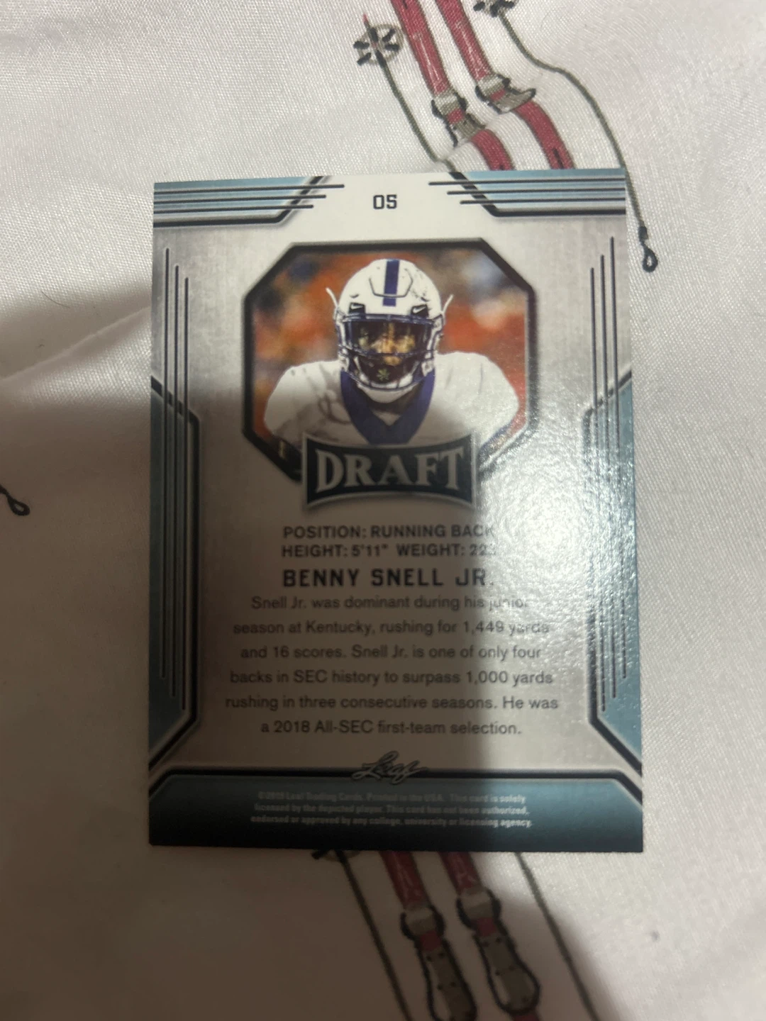 Leaf Draft Benny Snell Jr. Football Card - photo 2