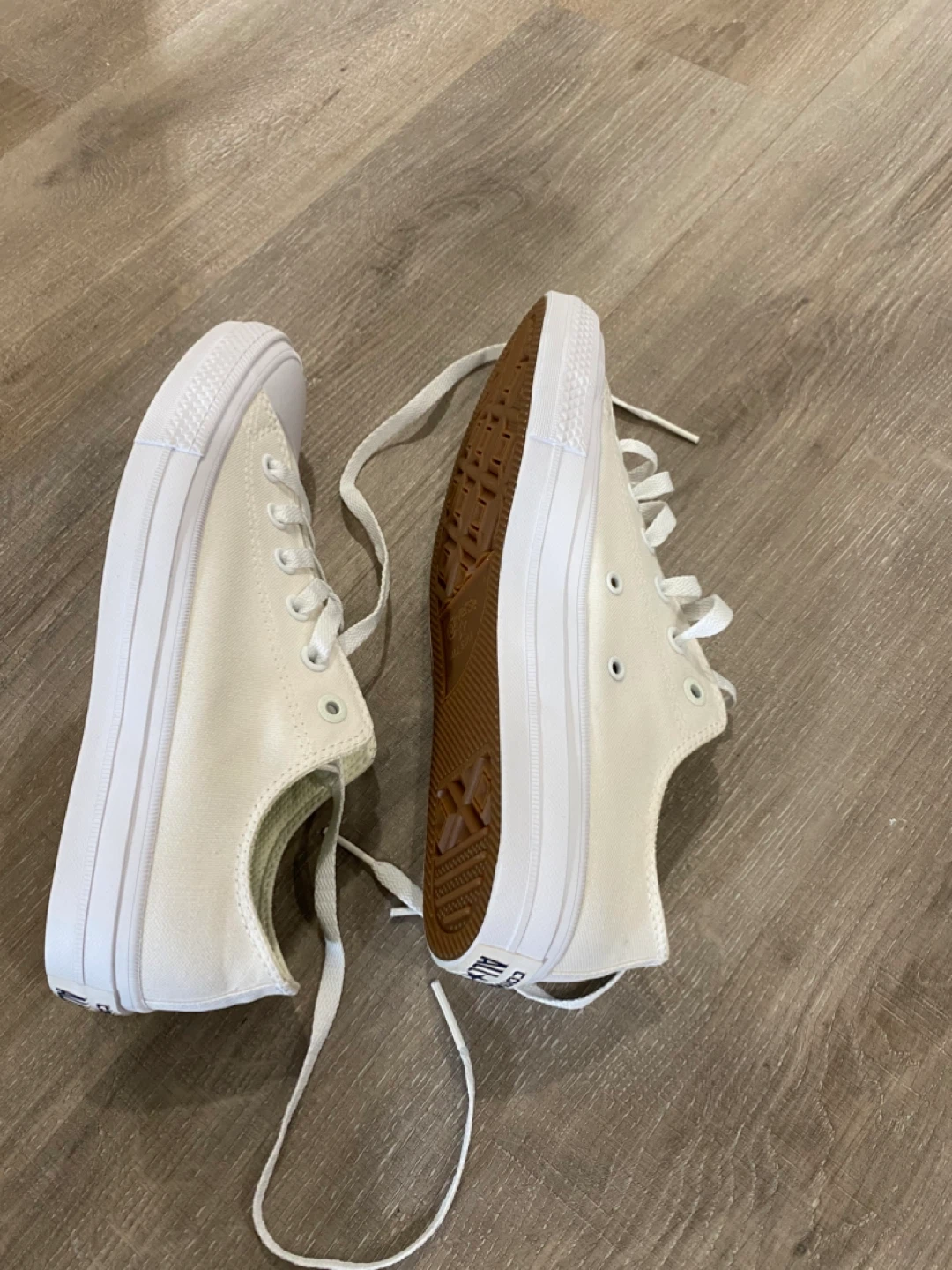 Converse All Star White Sneakers - Size 9 - photo 3