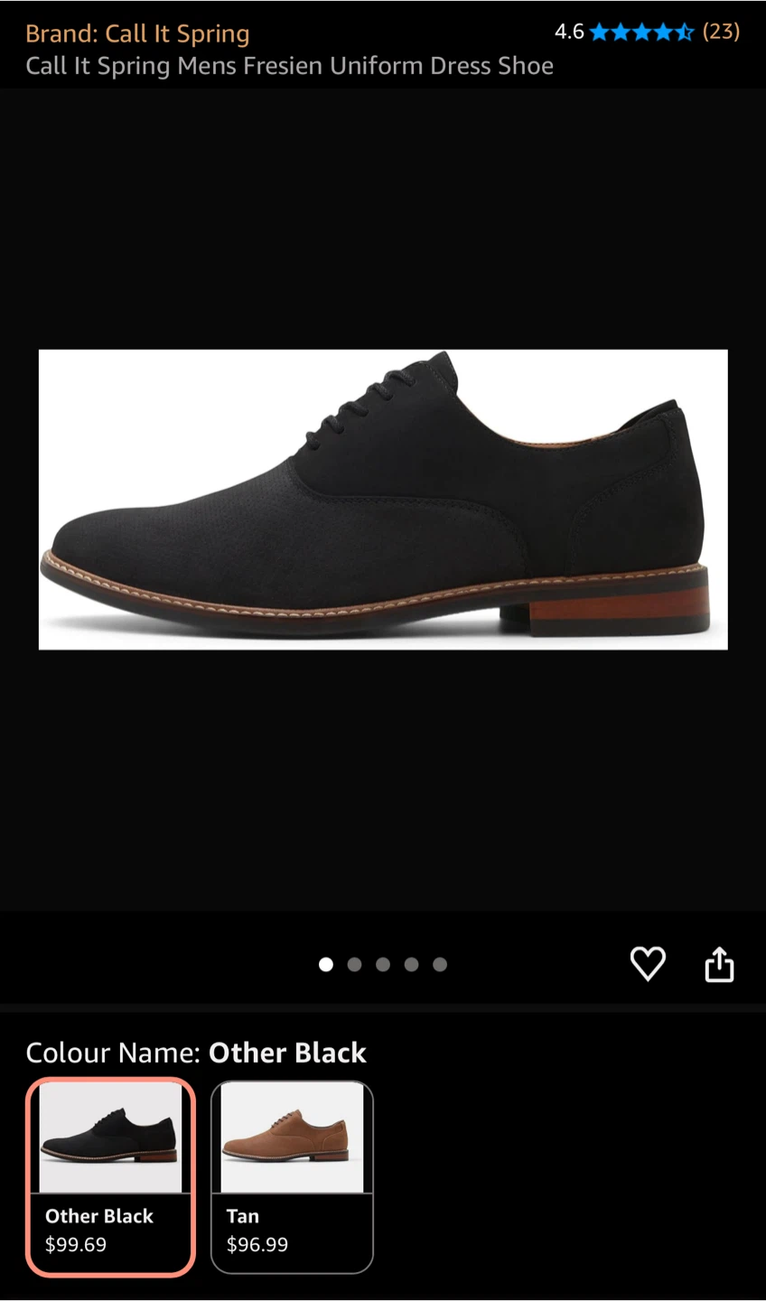 NEW! Call It Spring Fresien Black Dress Shoes - 43