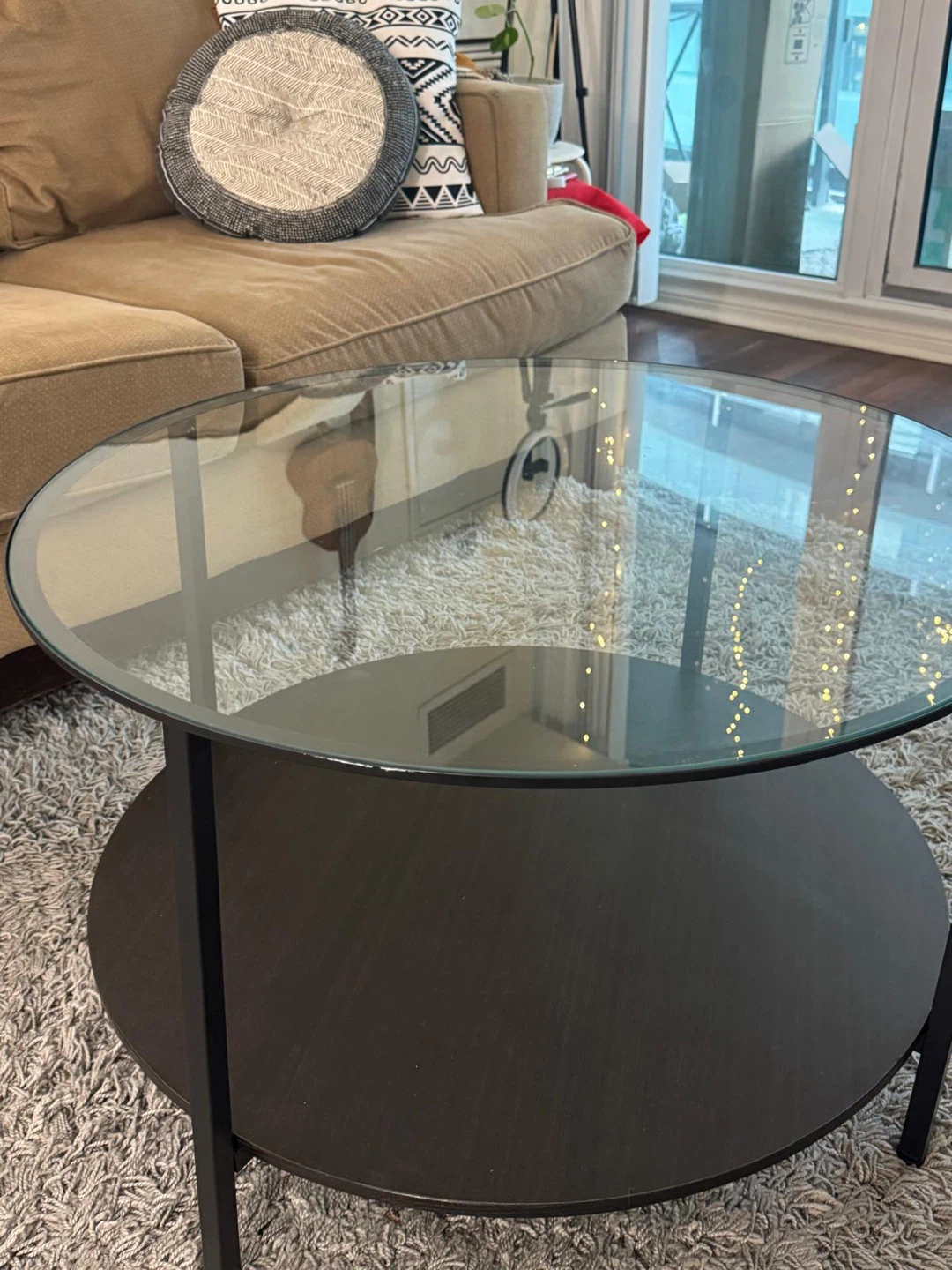 Round Glass Coffee Table - photo 2